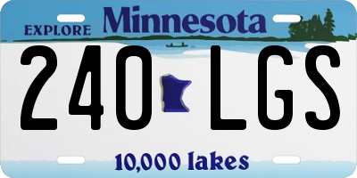 MN license plate 240LGS