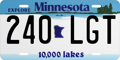 MN license plate 240LGT