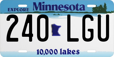 MN license plate 240LGU