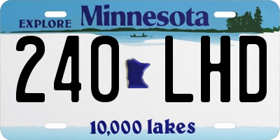 MN license plate 240LHD