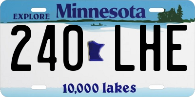 MN license plate 240LHE