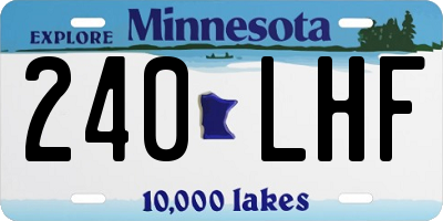 MN license plate 240LHF