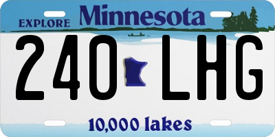 MN license plate 240LHG
