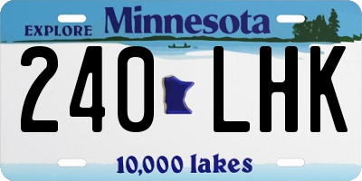 MN license plate 240LHK