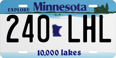 MN license plate 240LHL
