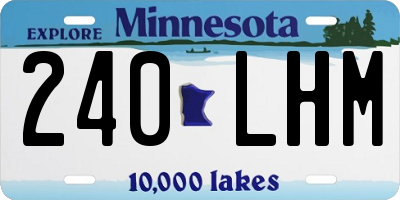 MN license plate 240LHM