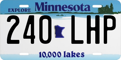 MN license plate 240LHP