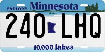 MN license plate 240LHQ