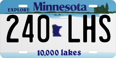 MN license plate 240LHS