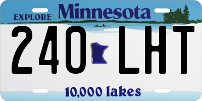 MN license plate 240LHT