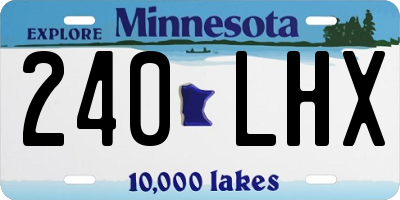 MN license plate 240LHX