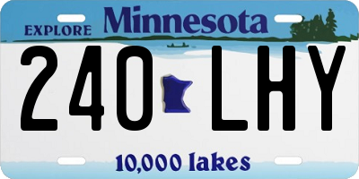 MN license plate 240LHY