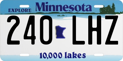 MN license plate 240LHZ