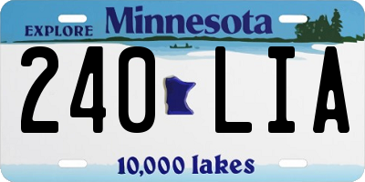 MN license plate 240LIA