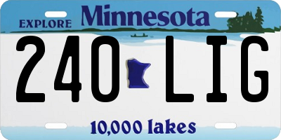 MN license plate 240LIG