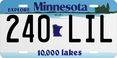 MN license plate 240LIL