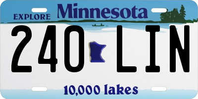 MN license plate 240LIN