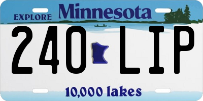 MN license plate 240LIP