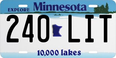 MN license plate 240LIT