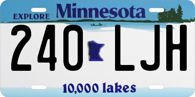 MN license plate 240LJH