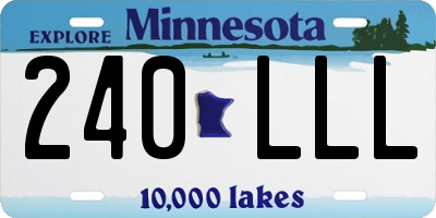 MN license plate 240LLL