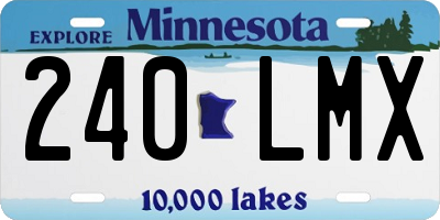 MN license plate 240LMX
