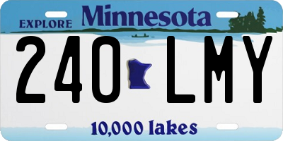 MN license plate 240LMY