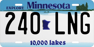 MN license plate 240LNG