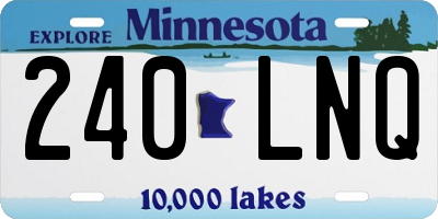 MN license plate 240LNQ