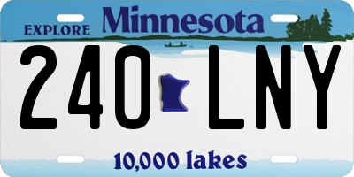 MN license plate 240LNY