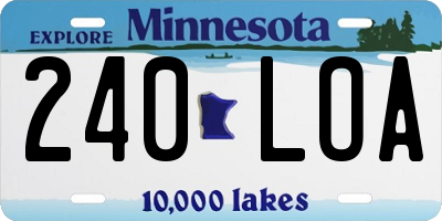 MN license plate 240LOA