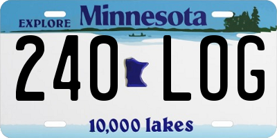 MN license plate 240LOG
