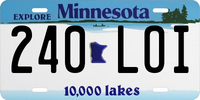 MN license plate 240LOI