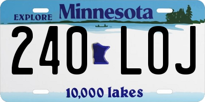 MN license plate 240LOJ