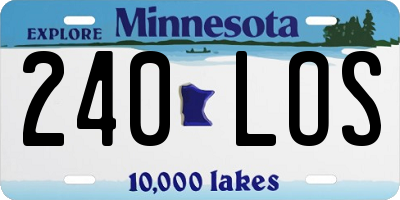 MN license plate 240LOS