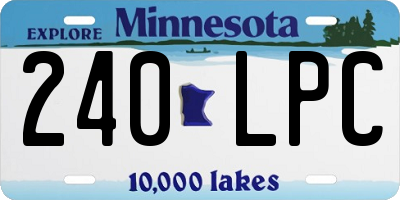 MN license plate 240LPC