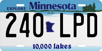 MN license plate 240LPD
