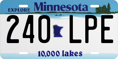 MN license plate 240LPE