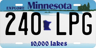 MN license plate 240LPG