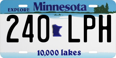 MN license plate 240LPH