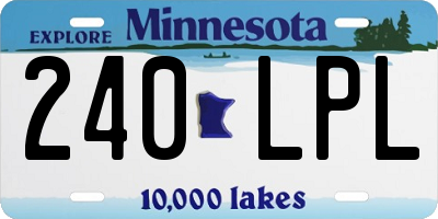 MN license plate 240LPL