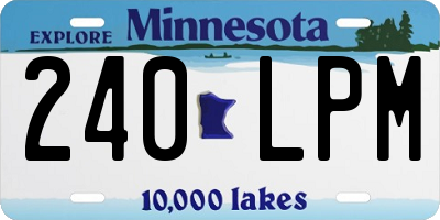 MN license plate 240LPM