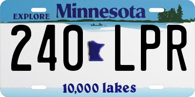 MN license plate 240LPR