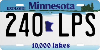 MN license plate 240LPS