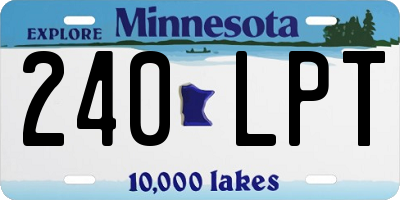 MN license plate 240LPT
