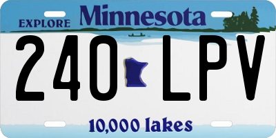 MN license plate 240LPV