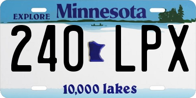 MN license plate 240LPX