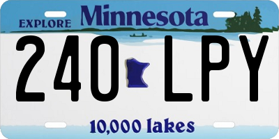 MN license plate 240LPY