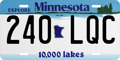MN license plate 240LQC