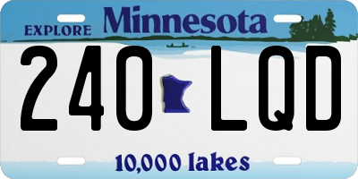 MN license plate 240LQD